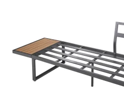 Set di divani angolari da giardino 4 posti PIENZA Lato Sinistro Marrone chiaro/Grigio