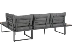 Set di divani angolari da giardino 4 posti PIENZA Lato Sinistro Marrone chiaro/Grigio
