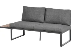 Set di divani angolari da giardino 4 posti PIENZA Lato Sinistro Marrone chiaro/Grigio