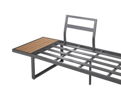 Set di divani angolari da giardino 4 posti PIENZA Lato Sinistro Marrone chiaro/Grigio