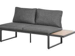 Set di divani angolari da giardino 4 posti PIENZA Lato Sinistro Marrone chiaro/Grigio