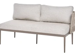 Set di divani angolari da giardino 3 posti LEFFE Lato destro Metallo Beige