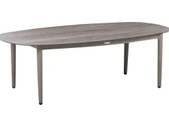 Set di divani angolari da giardino 3 posti LEFFE Lato destro Metallo Beige