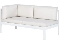 Set di divani angolari da giardino 5 posti MESSINA Lato Sinistro Metallo Bianco sporco