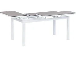 Set di divani angolari da giardino 5 posti MESSINA Lato Sinistro Metallo Bianco sporco