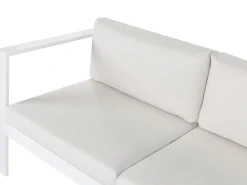 Set di divani angolari da giardino 5 posti MESSINA Lato Sinistro Metallo Bianco sporco