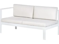 Set di divani angolari da giardino 5 posti MESSINA Lato Sinistro Metallo Bianco sporco