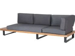 Set di divani angolari da giardino 5 posti MYKONOS Lato destro Legno di acacia certificato Grigio scuro