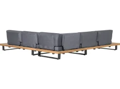 Set di divani angolari da giardino 5 posti MYKONOS Lato destro Legno di acacia certificato Grigio scuro