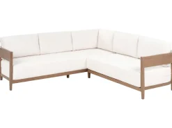 Set di divani angolari da giardino 5 posti SAMPIERI Lato Sinistro Metallo Marrone