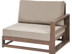 Set di divani angolari da giardino 5 posti TIMOR Modulare Legno di acacia certificato Marrone scuro