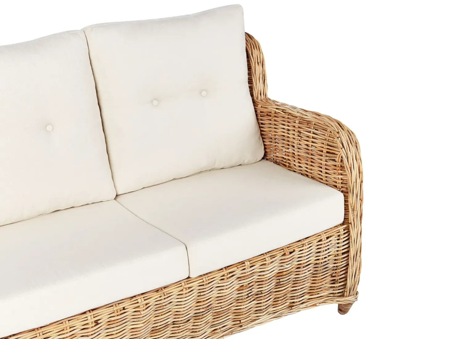Set di divani da giardino 5 posti ALESSANO Rattan Naturale