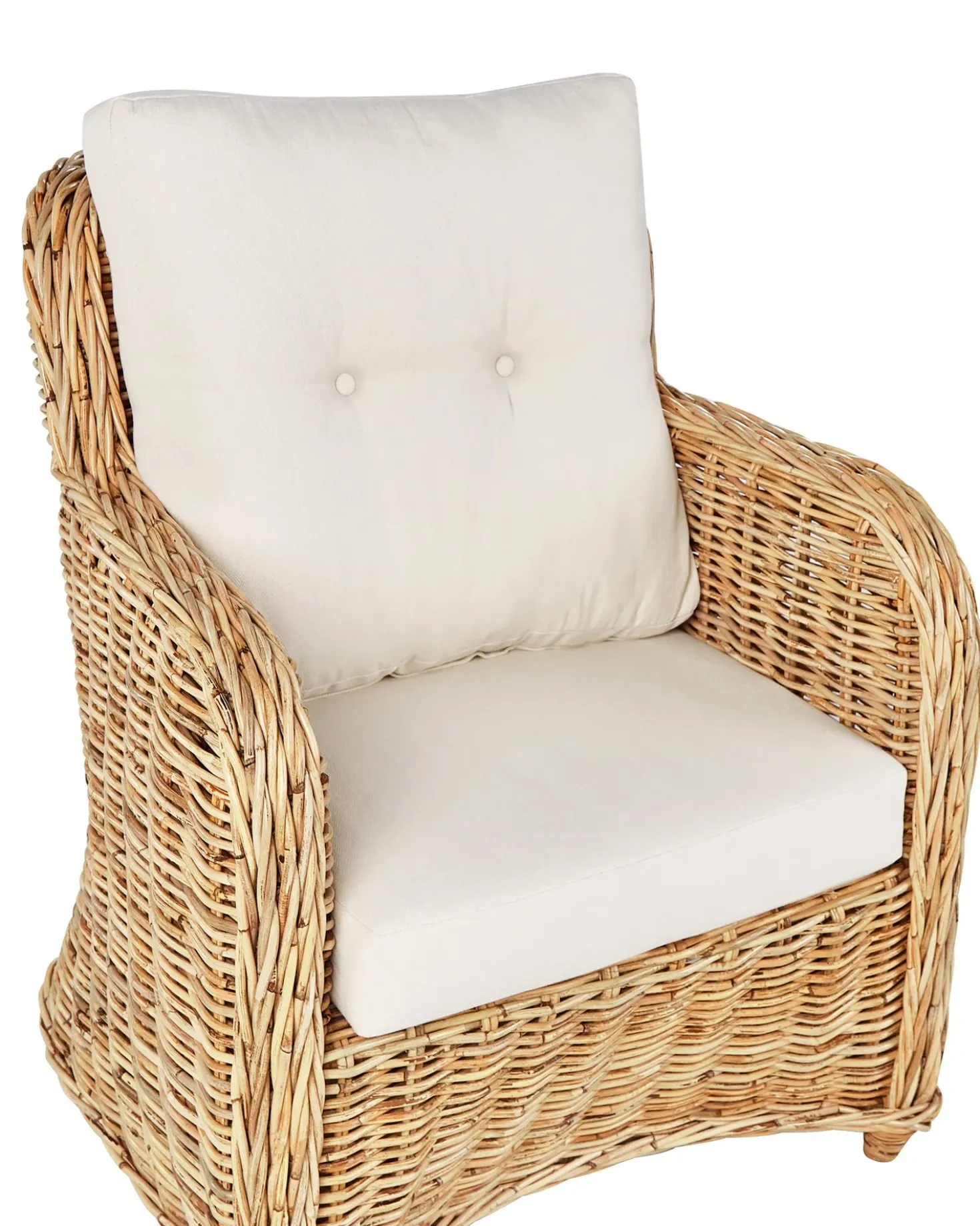 Set di divani da giardino 5 posti ALESSANO Rattan Naturale