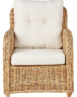 Set di divani da giardino 5 posti ALESSANO Rattan Naturale