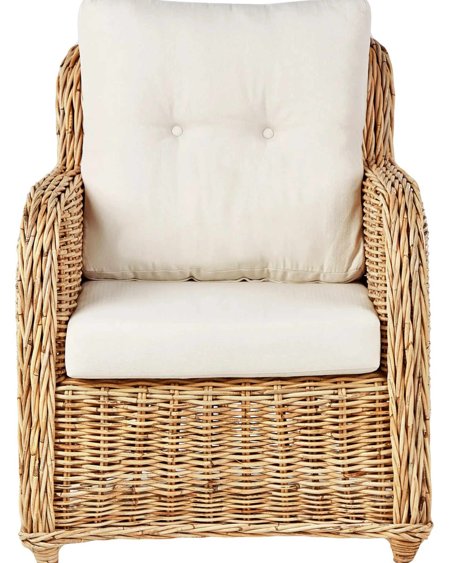 Set di divani da giardino 5 posti ALESSANO Rattan Naturale
