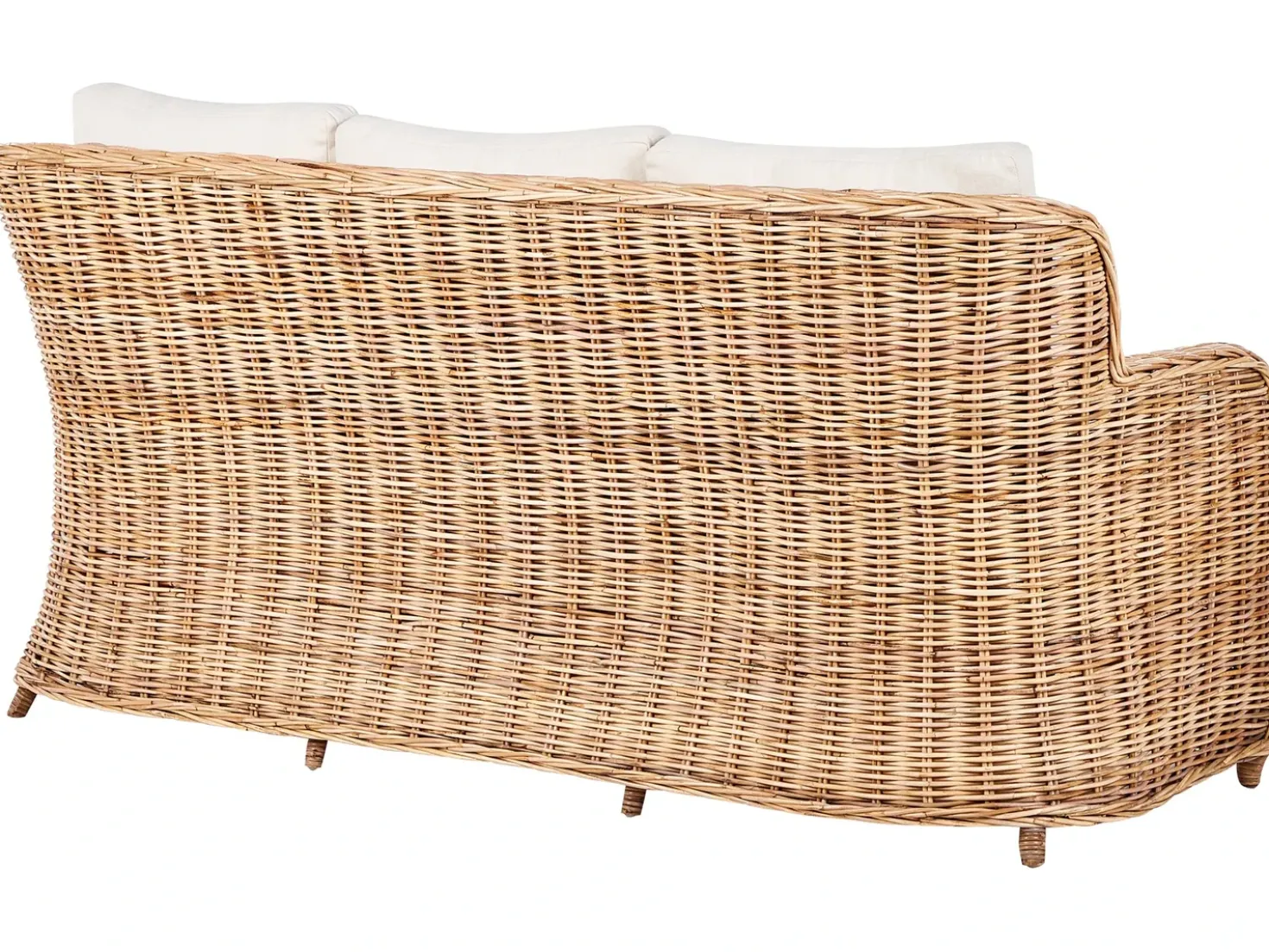 Set di divani da giardino 5 posti ALESSANO Rattan Naturale