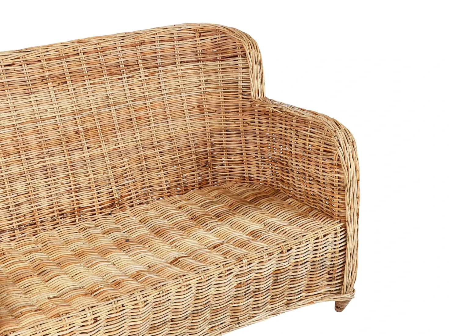 Set di divani da giardino 5 posti ALESSANO Rattan Naturale