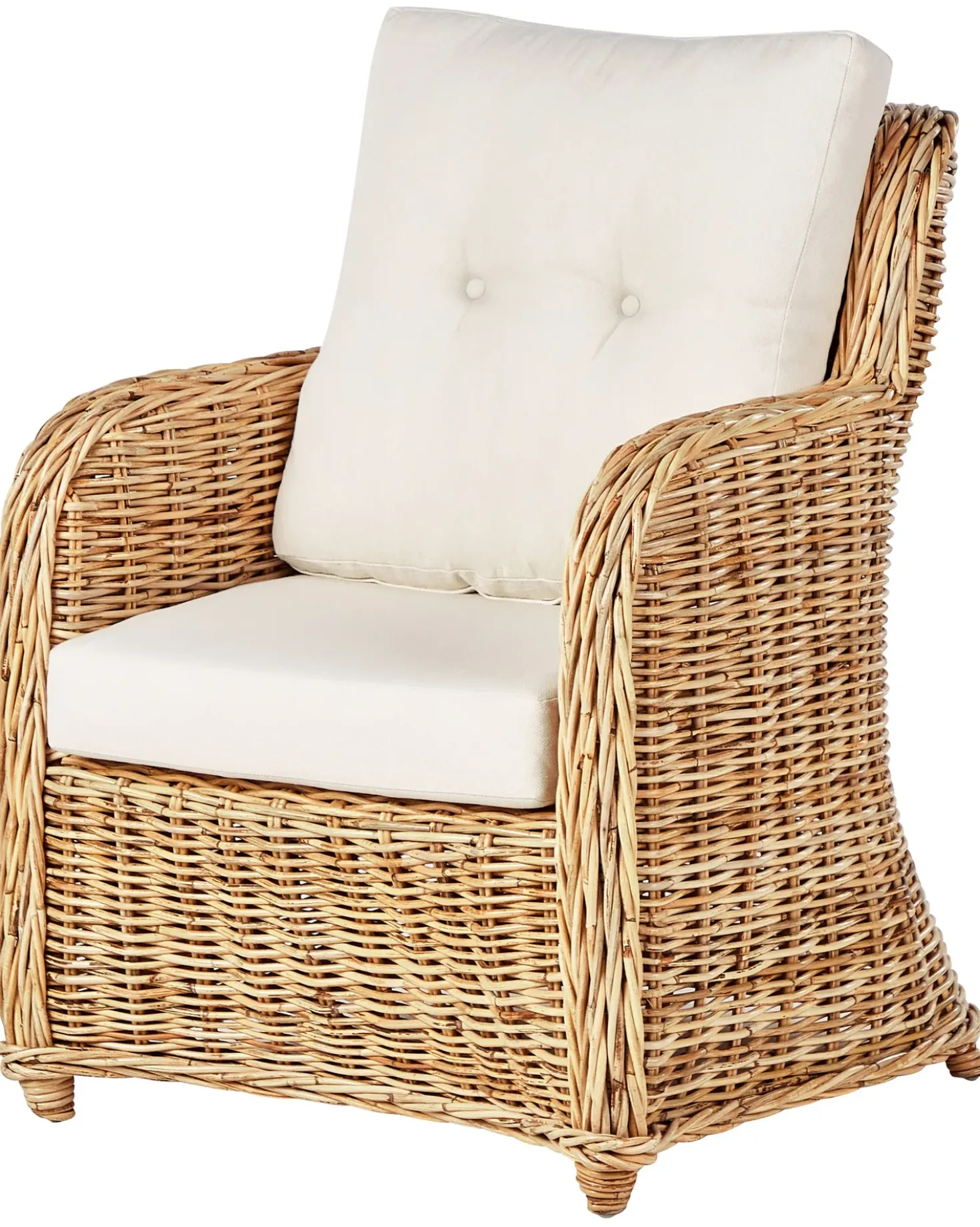 Set di divani da giardino 5 posti ALESSANO Rattan Naturale