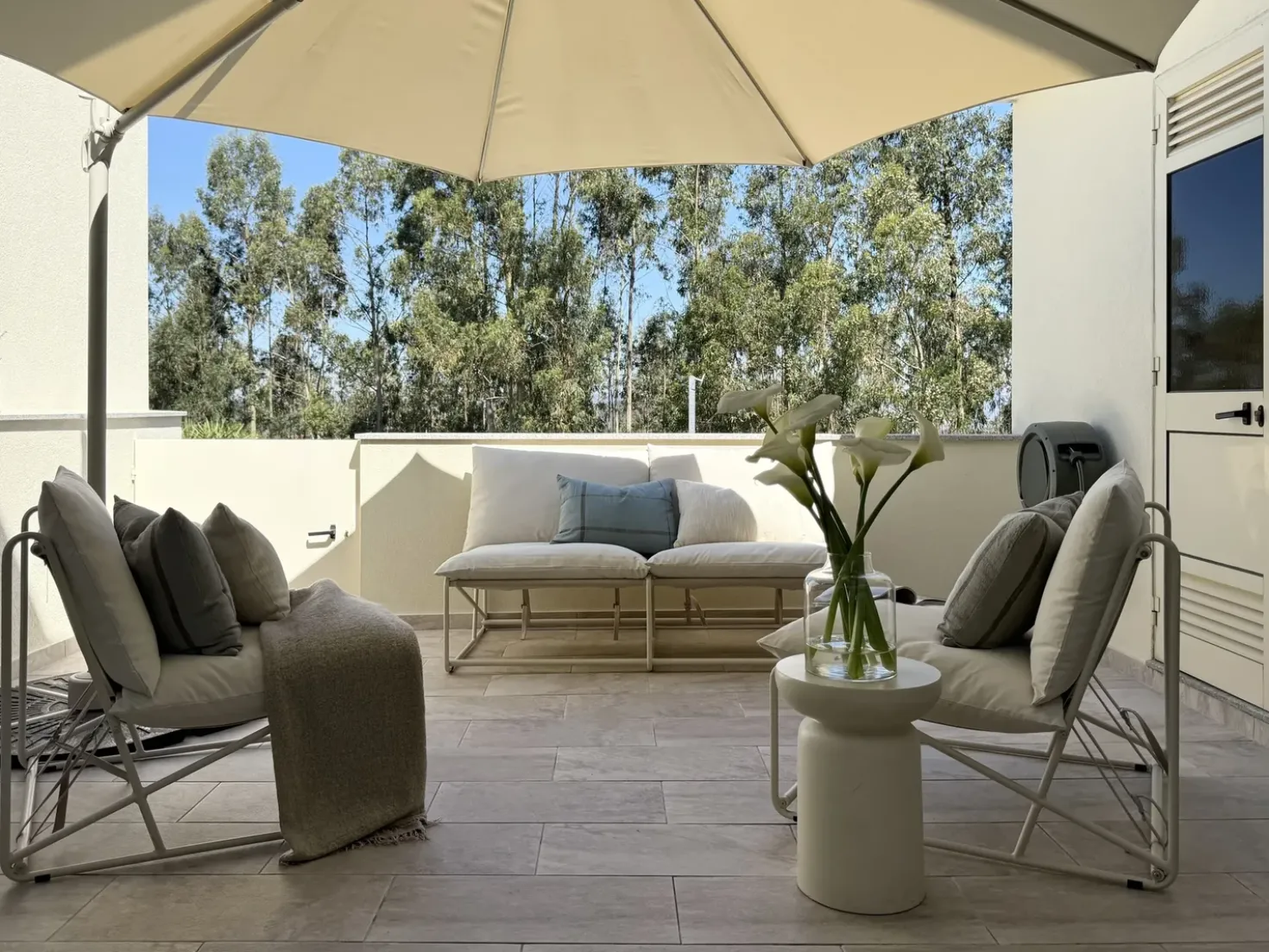 Set di divani da giardino 4 posti PICO Metallo Beige chiaro
