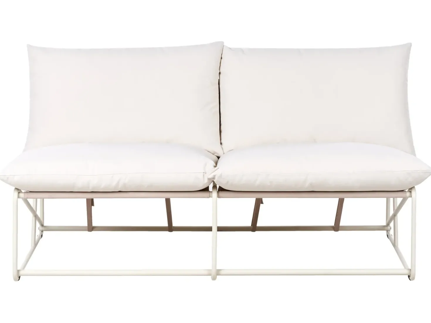 Set di divani da giardino 4 posti PICO Metallo Beige chiaro