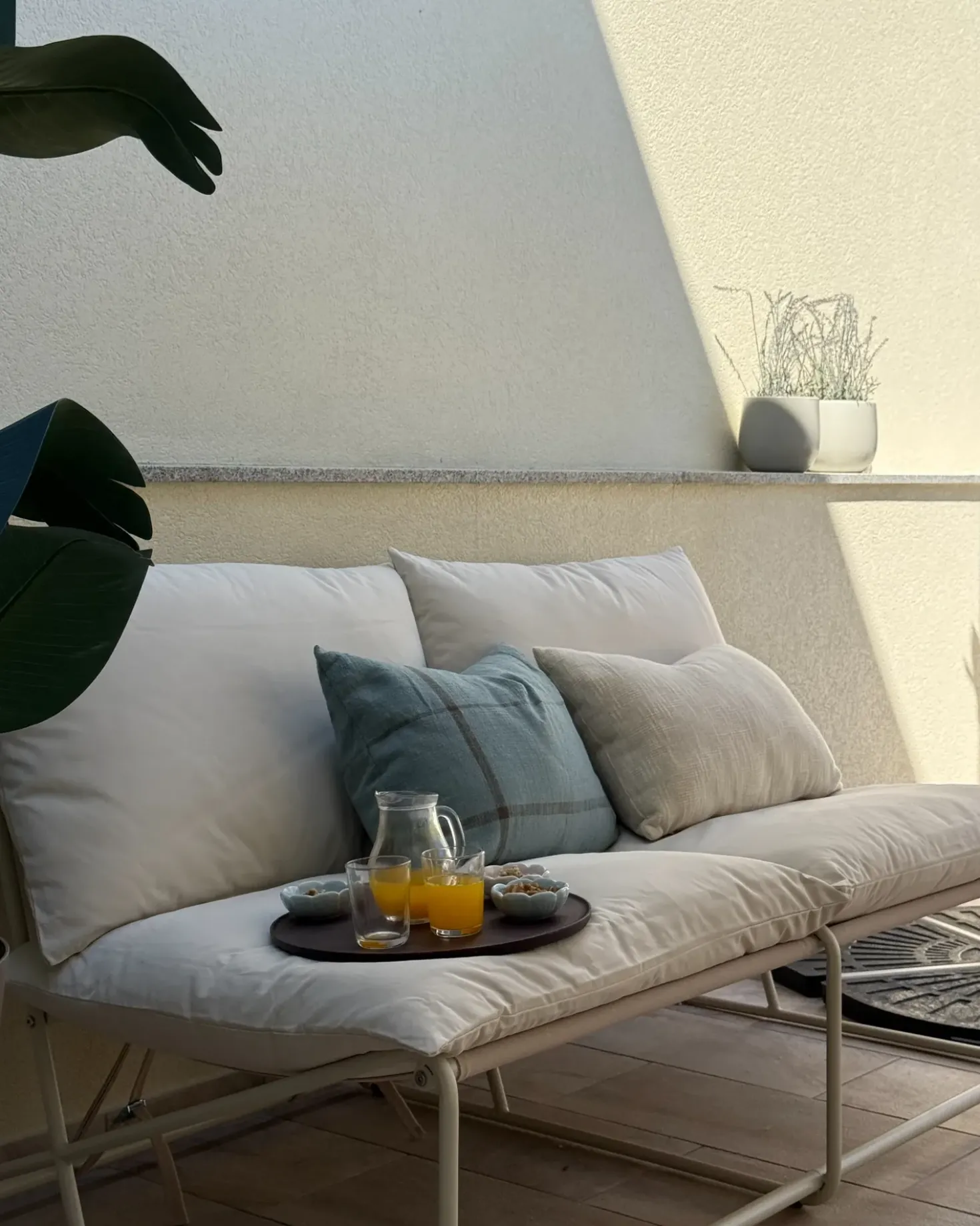 Set di divani da giardino 4 posti PICO Metallo Beige chiaro