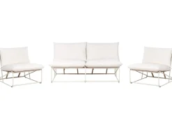 Set di divani da giardino 4 posti PICO Metallo Beige chiaro