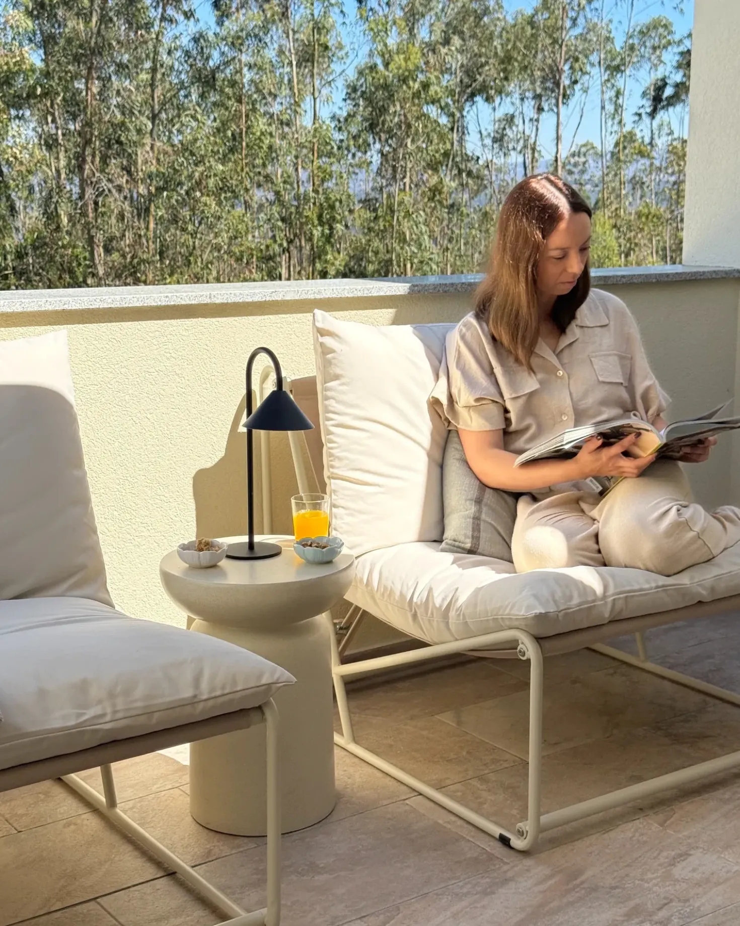 Set di divani da giardino 4 posti PICO Metallo Beige chiaro