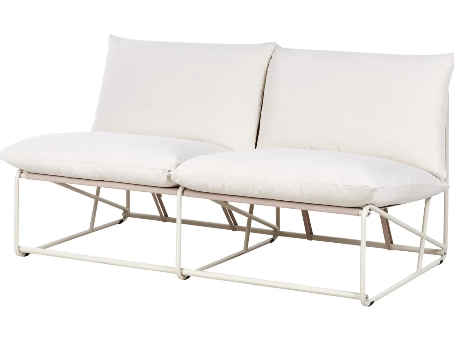 Set di divani da giardino 4 posti PICO Metallo Beige chiaro