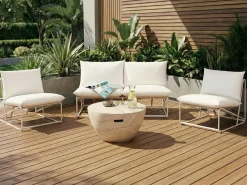 Set di divani da giardino 4 posti PICO Metallo Beige chiaro