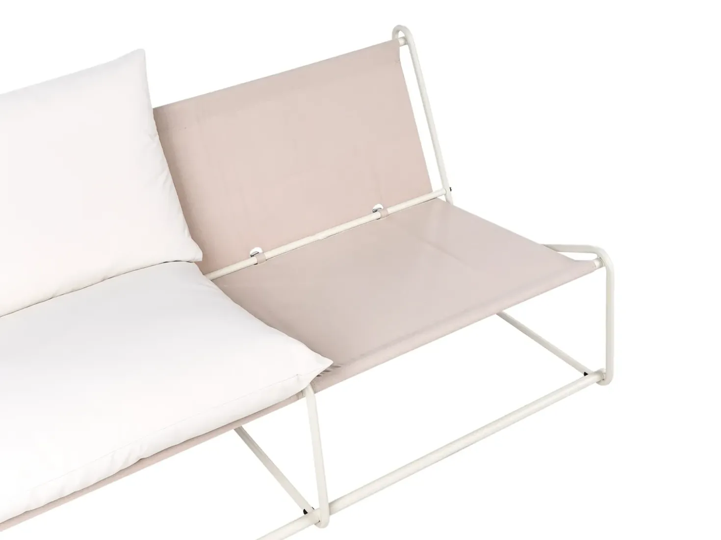 Set di divani da giardino 4 posti PICO Metallo Beige chiaro
