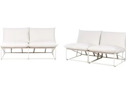 Set di divani da giardino 4 posti PICO Metallo Beige chiaro