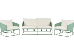 Set di divani da giardino 4 posti PONTE Metallo Verde