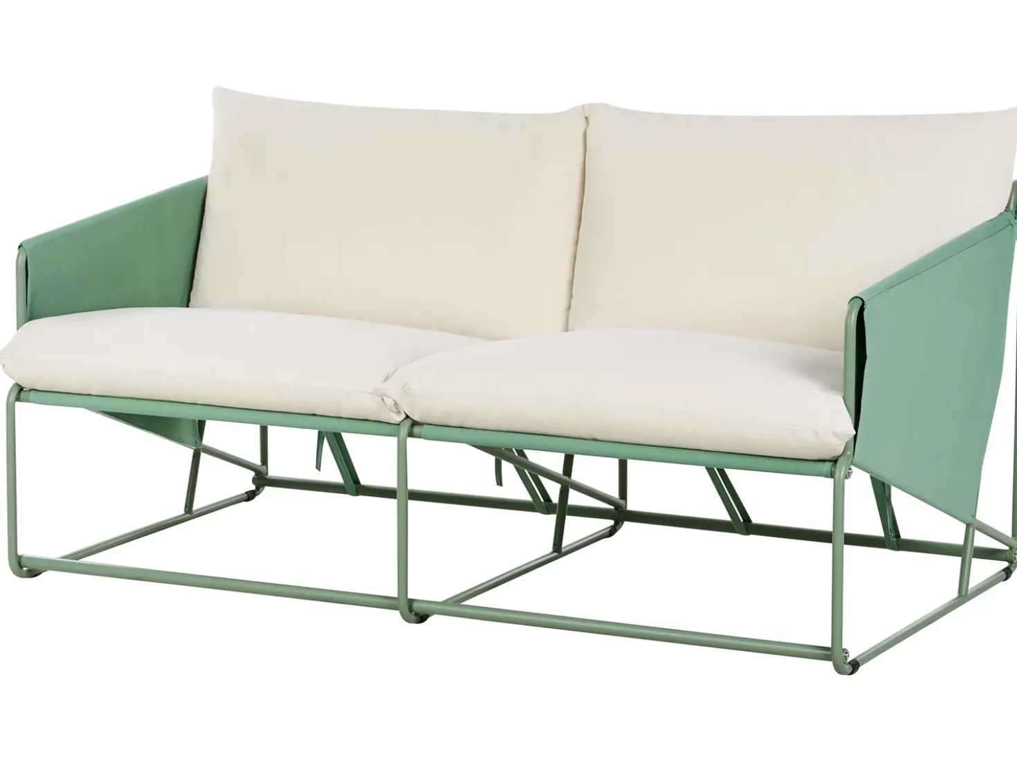 Set di divani da giardino 4 posti PONTE Metallo Verde
