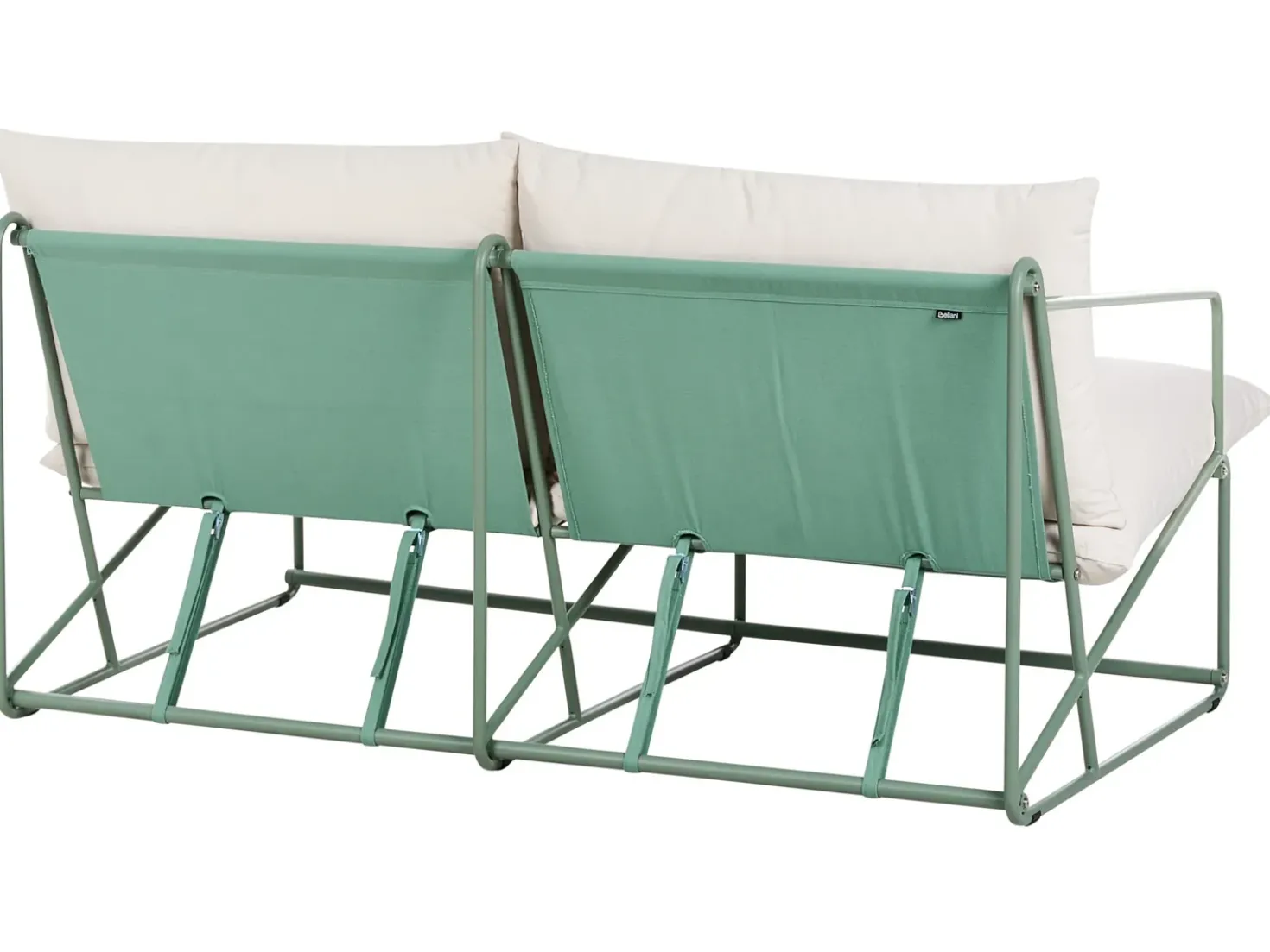 Set di divani da giardino 4 posti PONTE Metallo Verde