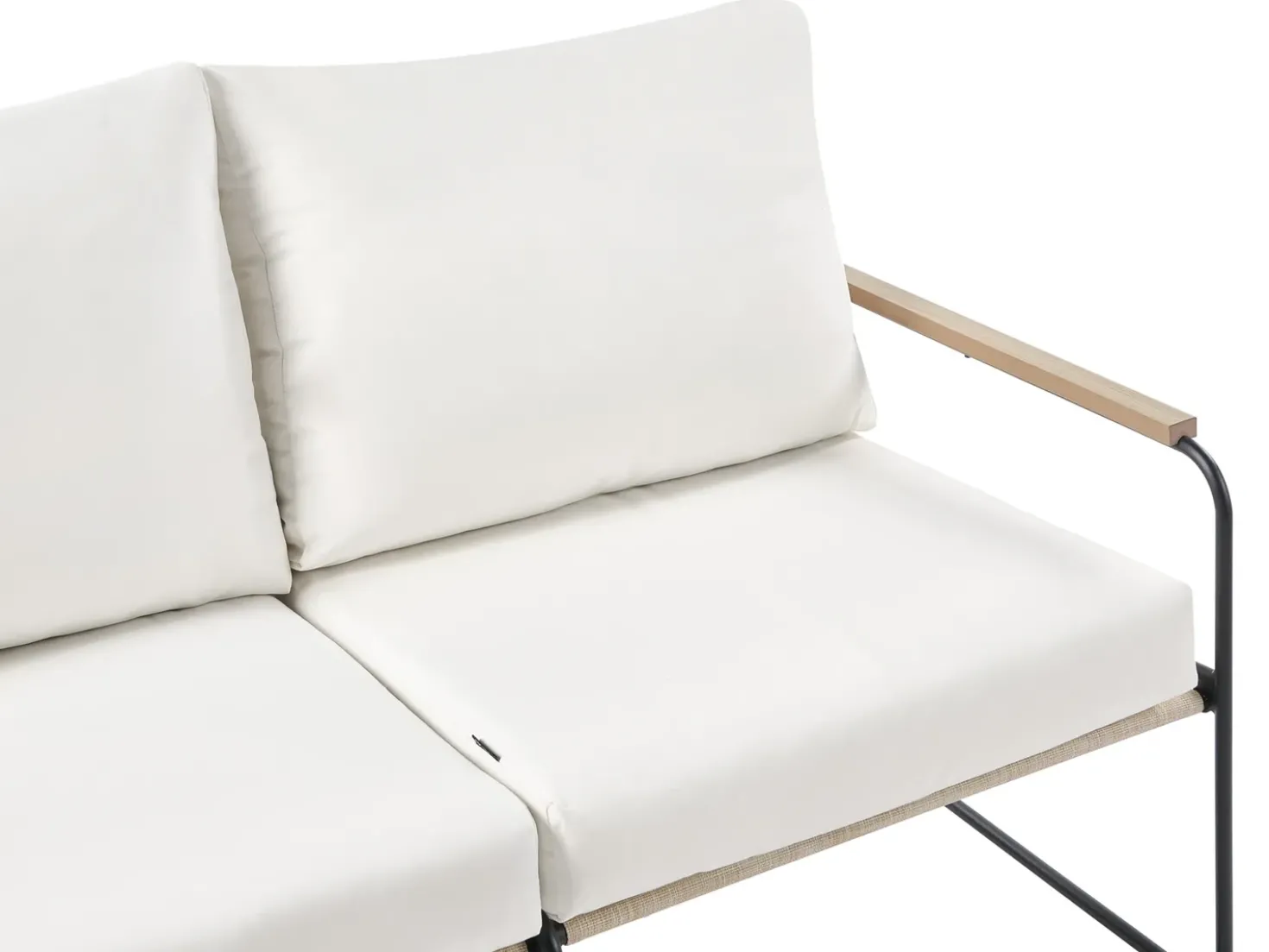 Set di divani da giardino 5 posti VENARIA con tavoli Metallo Beige/Nero