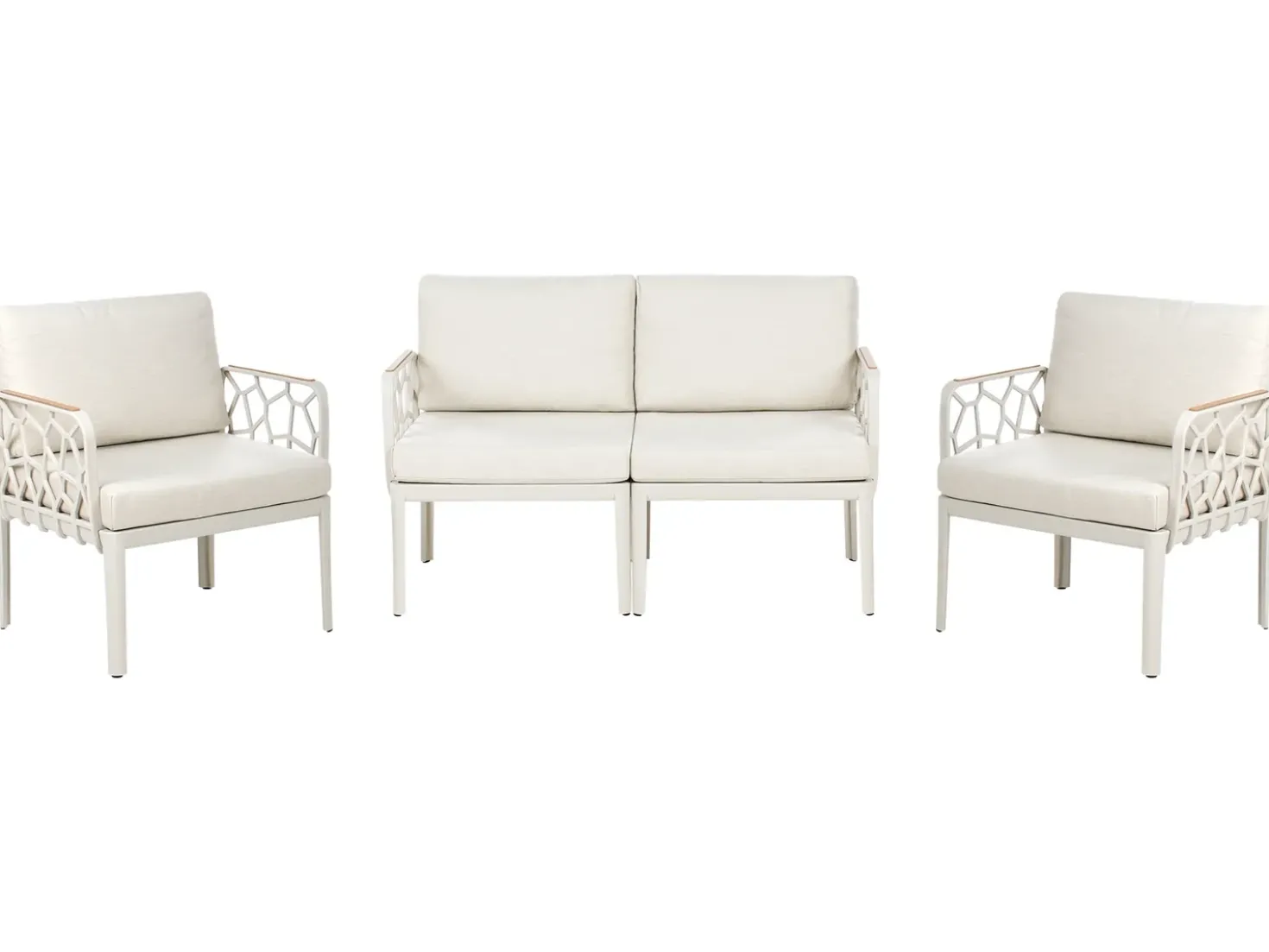 Set di divani da giardino 4 posti ERICHE Beige chiaro