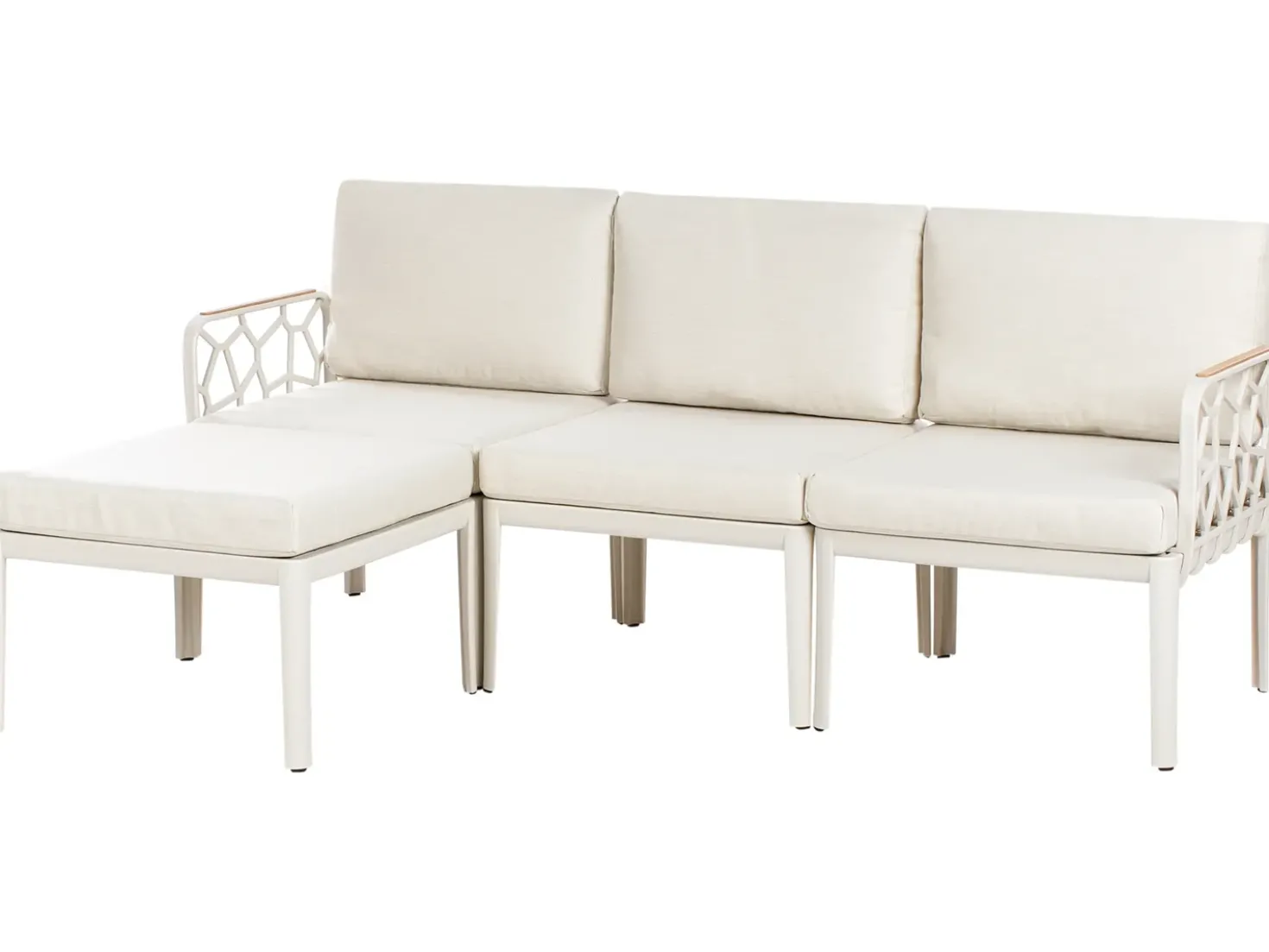 Set di divani da giardino 4 posti ERICHE Beige chiaro
