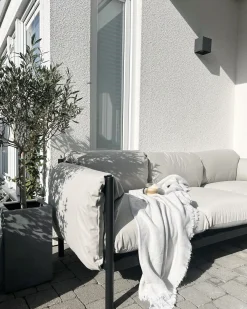 Set di divani da giardino 5 posti ESPERIA Metallo Grigio