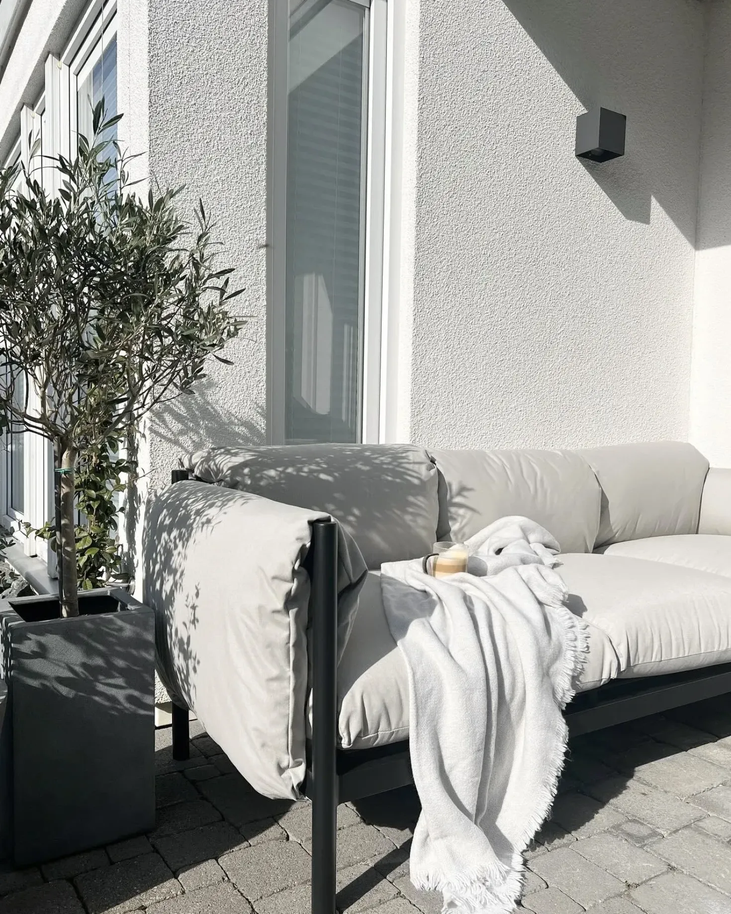 Set di divani da giardino 5 posti ESPERIA Metallo Grigio