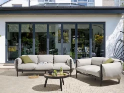 Set di divani da giardino 5 posti ESPERIA Metallo Grigio
