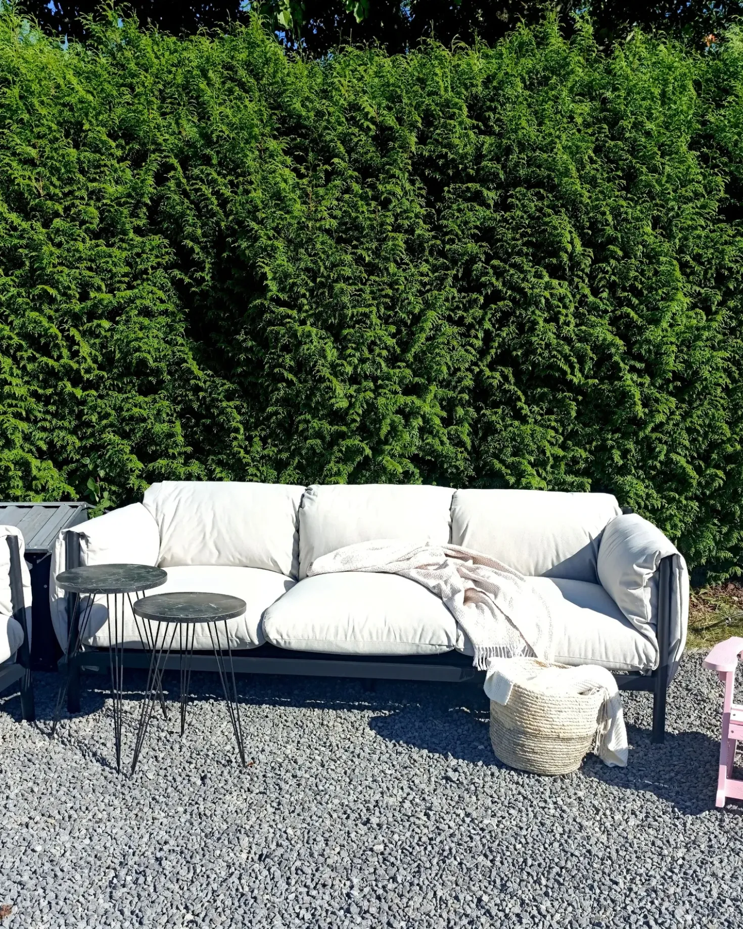 Set di divani da giardino 5 posti ESPERIA Metallo Grigio