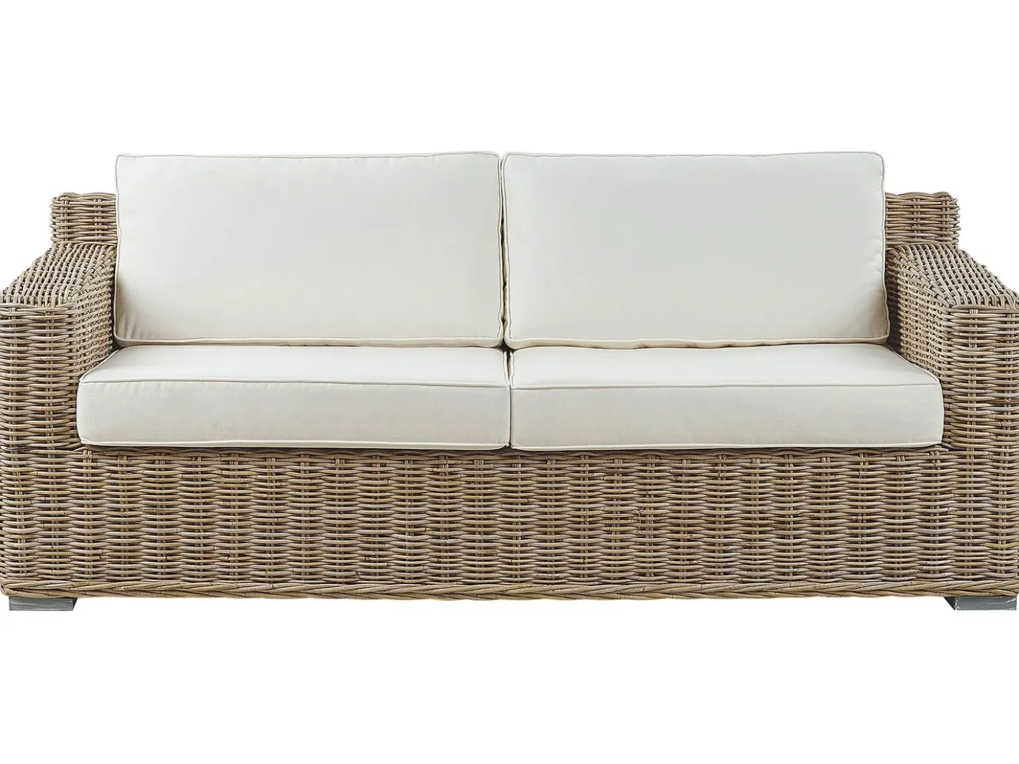 Set di divani da giardino 4 posti ARDEA Rattan Marrone chiaro