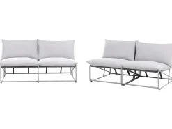 Set di divani da giardino 4 posti PICO Metallo Grigio