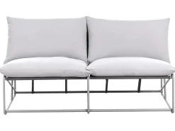 Set di divani da giardino 4 posti PICO Metallo Grigio