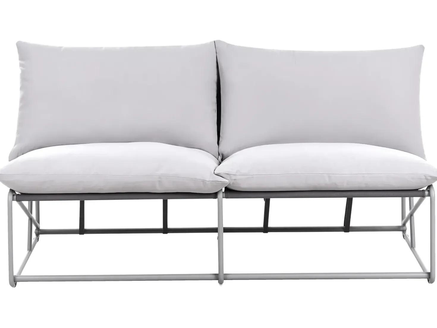 Set di divani da giardino 4 posti PICO Metallo Grigio