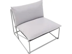 Set di divani da giardino 4 posti PICO Metallo Grigio