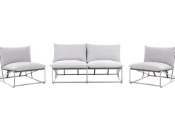 Set di divani da giardino 4 posti PICO Metallo Grigio