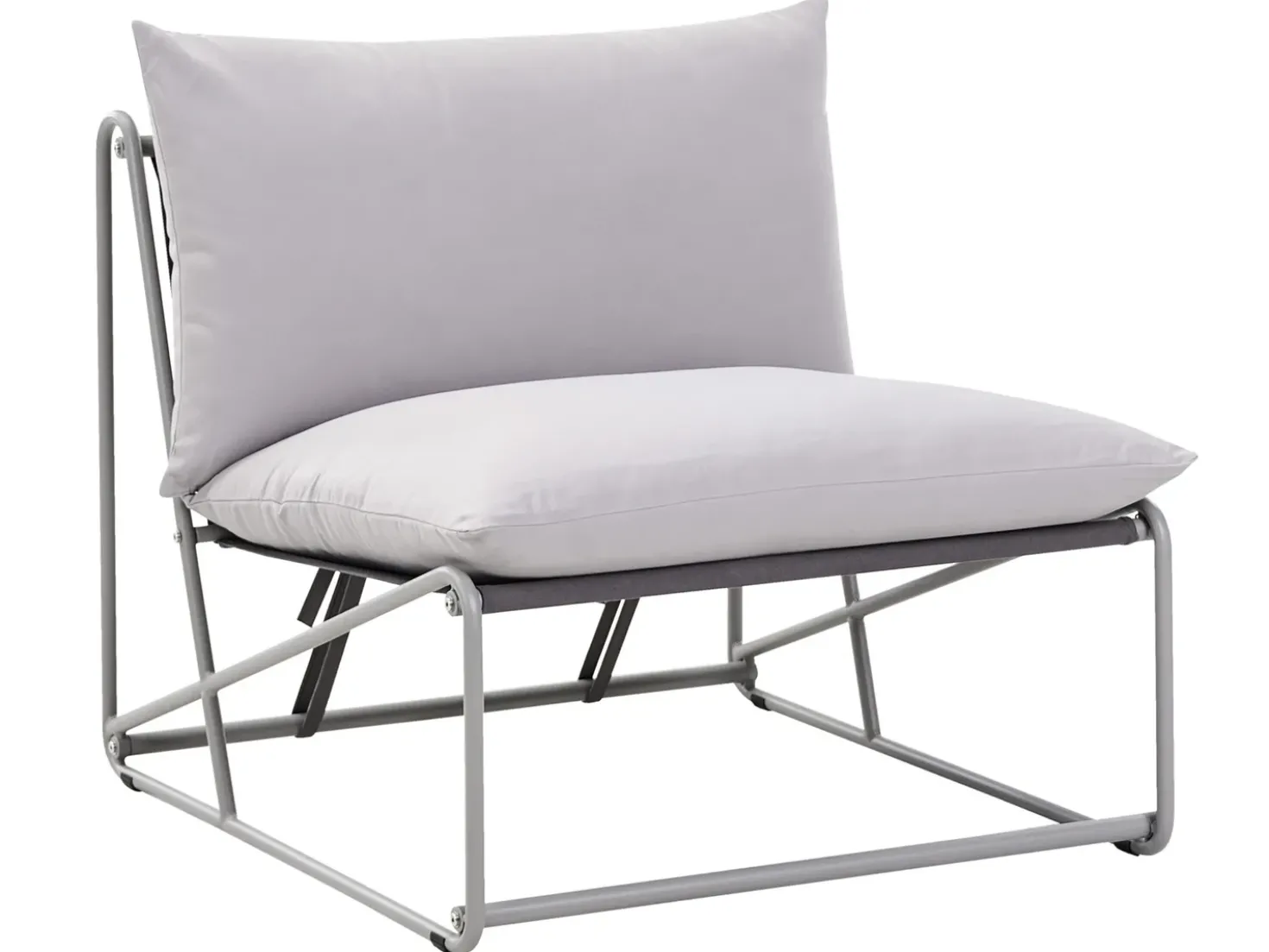 Set di divani da giardino 4 posti PICO Metallo Grigio