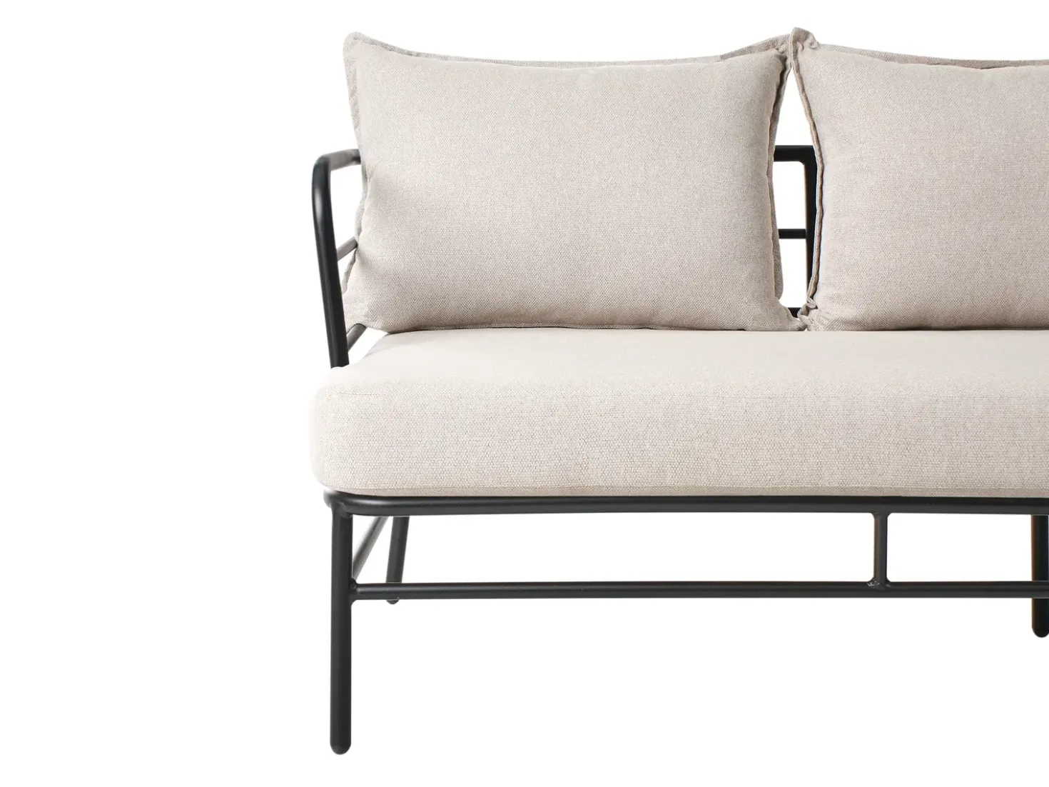 Set di divani da giardino 5 posti PONZONE Metallo Beige chiaro