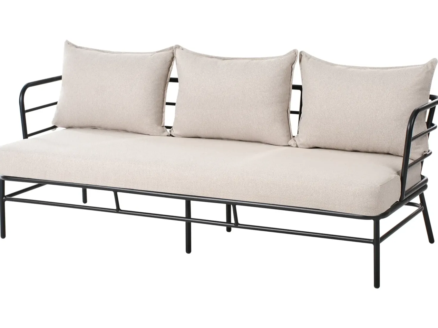 Set di divani da giardino 5 posti PONZONE Metallo Beige chiaro